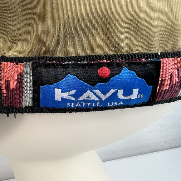KAVU M Medium Organic Strapcap 4 Panel Cotton Hat with Adjustable Strap Khaki - Picture 8 of 13